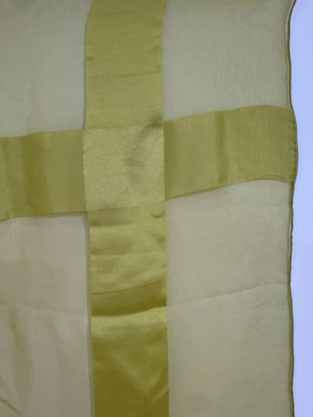 Rare vintage Christian Dior silk scarf in chartreuse